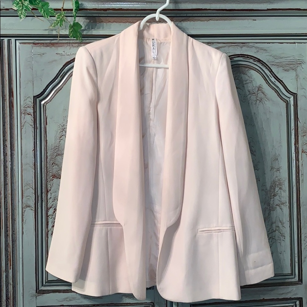 Mural cream blazer